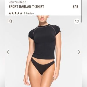 Skims new vintage raglan tee